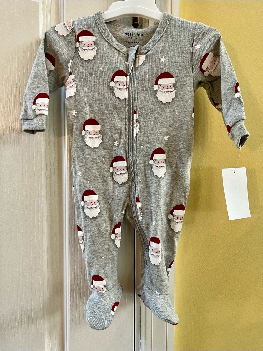 NWT Petit Lem Santa Sleeper - Grey